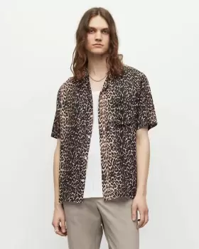 Image of AllSaints Feline Leopard Print Shirt