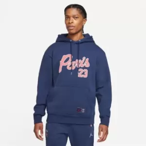 Image of Nike Paris Saint Germain x Jordan Hoodie Mens - Blue