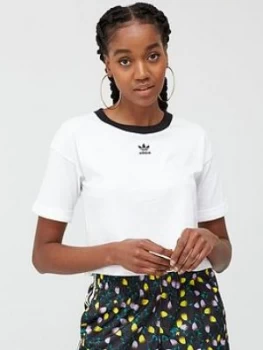 Image of Adidas Originals Crop Top - White