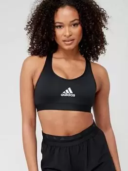 Image of adidas Train Essentials Sports Bra - Medium Support, Black/White Size M Women