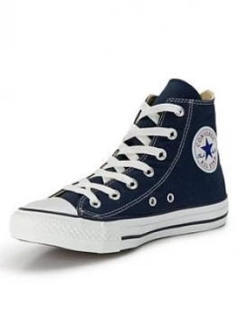 Image of Converse Chuck Taylor All Star Hi Tops, Navy, Size 7, Women