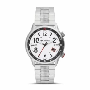 Image of Columbia CSC01-006 Outbacker White 3-Hand Date Stainless Steel Bracelet Watch