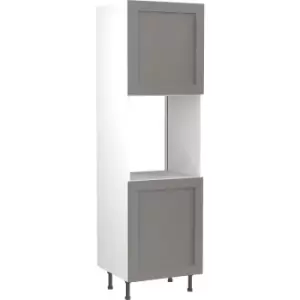 Image of Kitchen Kit Flatpack Shaker Kitchen Cabinet Tall Single Oven Unit Ultra Matt 600mm in Dust Grey MFC