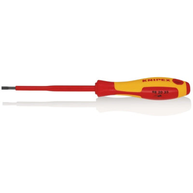 Image of Knipex 98 20 35 Vde Insulated Slotted Screwdriver, 3.5 X 100mm 18790