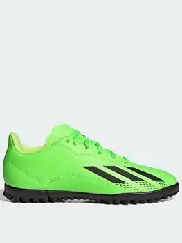 Image of adidas JUNIOR X SPEED FORM.4 ASTRO TURF FOOTBALL BOOT, Green, Size 5