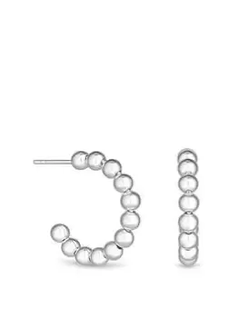 Image of Simply Silver Recycled Sterling Silver 925 Polished Orb Hoop Earrings