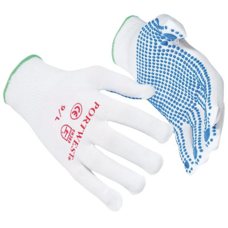 Image of Portwest Nylon Polka Dot Gloves (A110) / Safetywear / Workwear