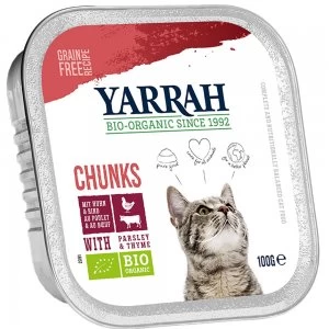Image of Yarrah Organic Chicken and Turkey Pate Cat Food 12 x 100g