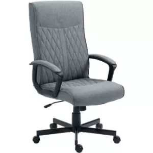 Image of Vinsetto High-Back Home Office Chair with Adjustable Height and Swivel Wheels - Dark Grey