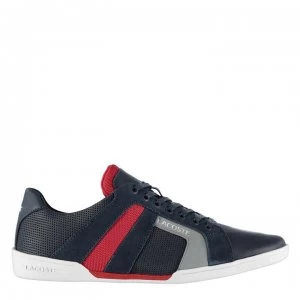 Image of Lacoste Chaymon Club Trainers - Navy/Red
