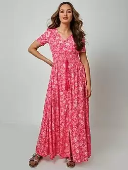 Image of Joe Browns Funky Summer Maxi Dress -Pink, Size 8, Women