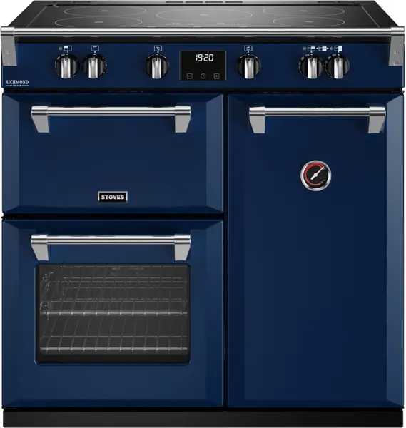 Image of Stoves Richmond Deluxe ST DX RICH D900Ei TCH MBL Electric Range Cooker with Induction Hob - Midnight Blue - A/A Rated