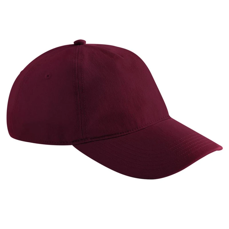 Image of Beechfield Mens Leisure Brushed Cotton Twill Cap in Burgundy Burgundy Male One Size