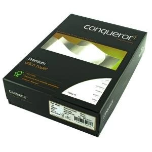 Image of Conqueror Paper Laid High A4 White 100gsm Ream Pack of 500 CQP0324HWNW