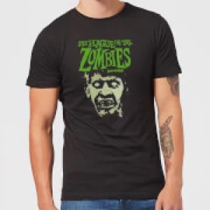 Image of Hammer Horror Plague Of The Zombies Portrait Mens T-Shirt - Black - M
