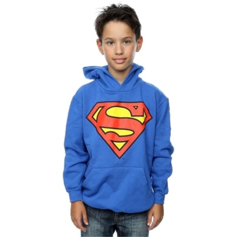 Image of DC Comics Superman Logo Hoodie Blue male