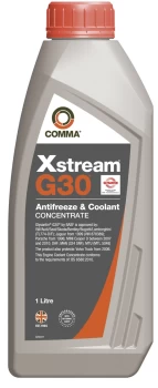 Image of Xstream G30 Antifreeze & Coolant - Concentrated - 1 Litre XSR1L COMMA