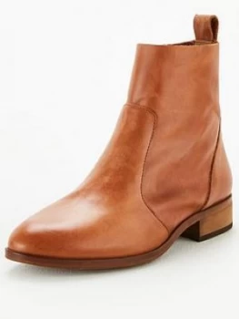 Image of OFFICE Ashleigh Wide Fit Ankle Boots - Tan Leather, Size 6, Women