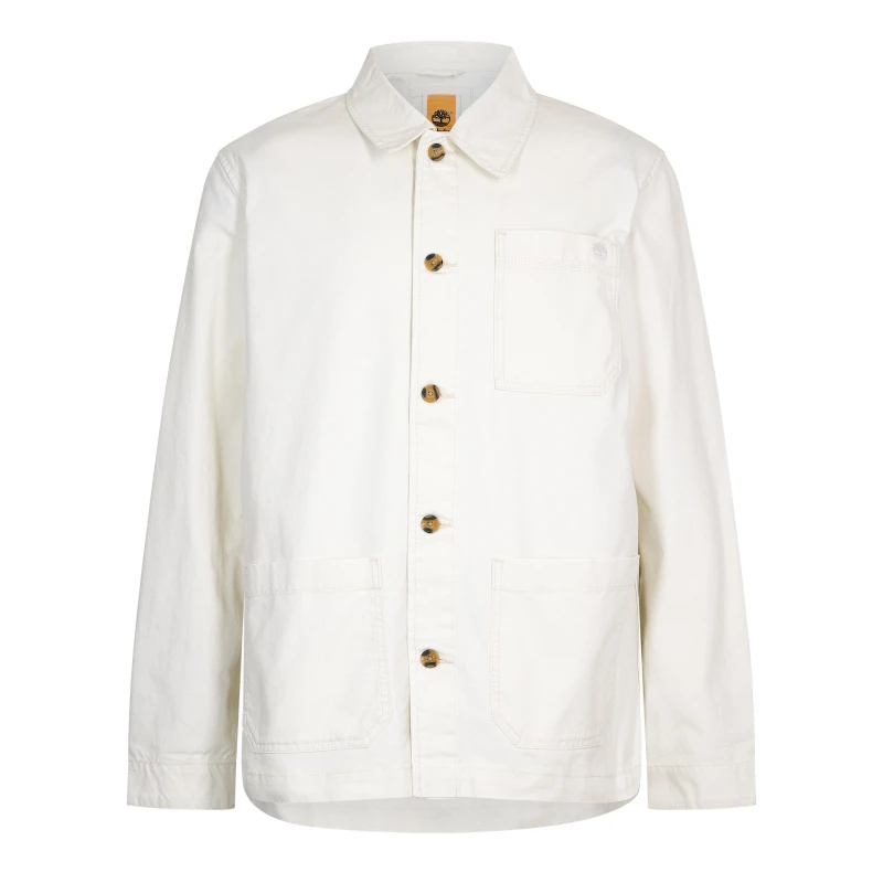 Image of Timberland Mens Kempshire Canvas Field Jacket Vintage White male S