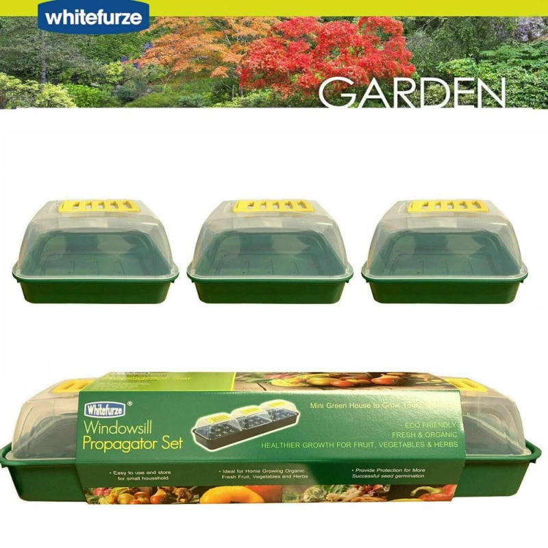 Image of Whitefurze Windowsill Propagator Set, Green