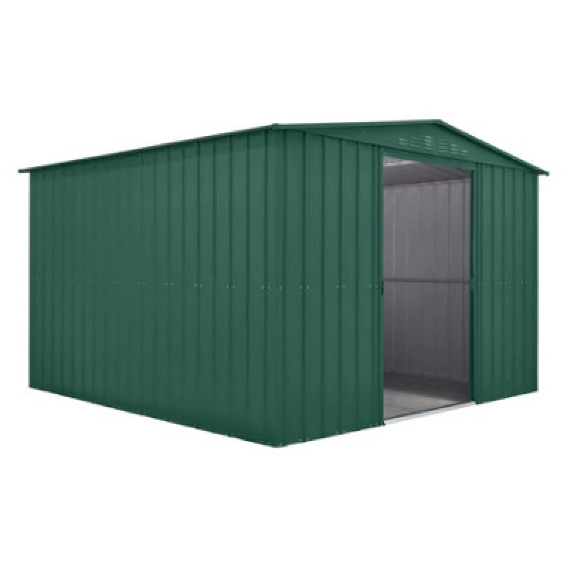 Image of 10' x 10' Globel Heritage Green Apex Metal Shed (3.08m x 3.10m)