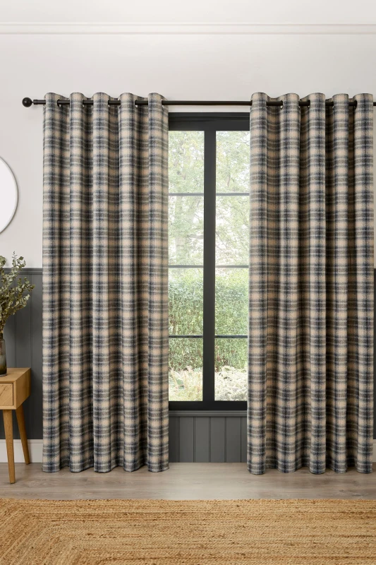 Image of Curtina Everett Jacquard Ready Made Eyelet Curtains Grey
