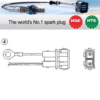 Image of 1x NGK NTK Oxygen O2 Lambda Sensor OZA401-E4 OZA401E4 (1822)