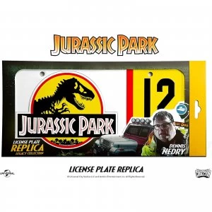 Image of Doctor Collector Jurassic Park Dennis Nedry Licence Plate Replica