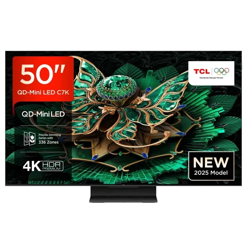 Image of TCL 50C7K-UK 50" Premium 4K QD-Mini LED Ultra HD HDR Smart Google TV 2025