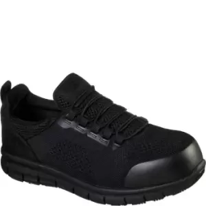 Image of Skechers Mens Synergy Omat Safety Shoes (6 UK) (Black)