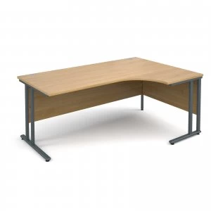 Image of Maestro 25 GL Right Hand Ergonomic Desk 1800mm - Graphite cantilever f