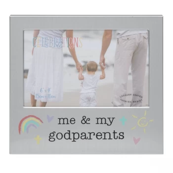 Image of 6" x 4" - Me & My Godparents Aluminium Photo Frame