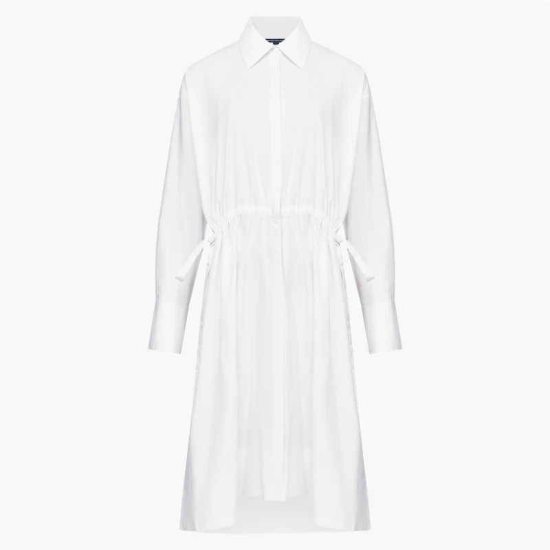 Image of French Connection Rhodes Shirt Dress - White White 6