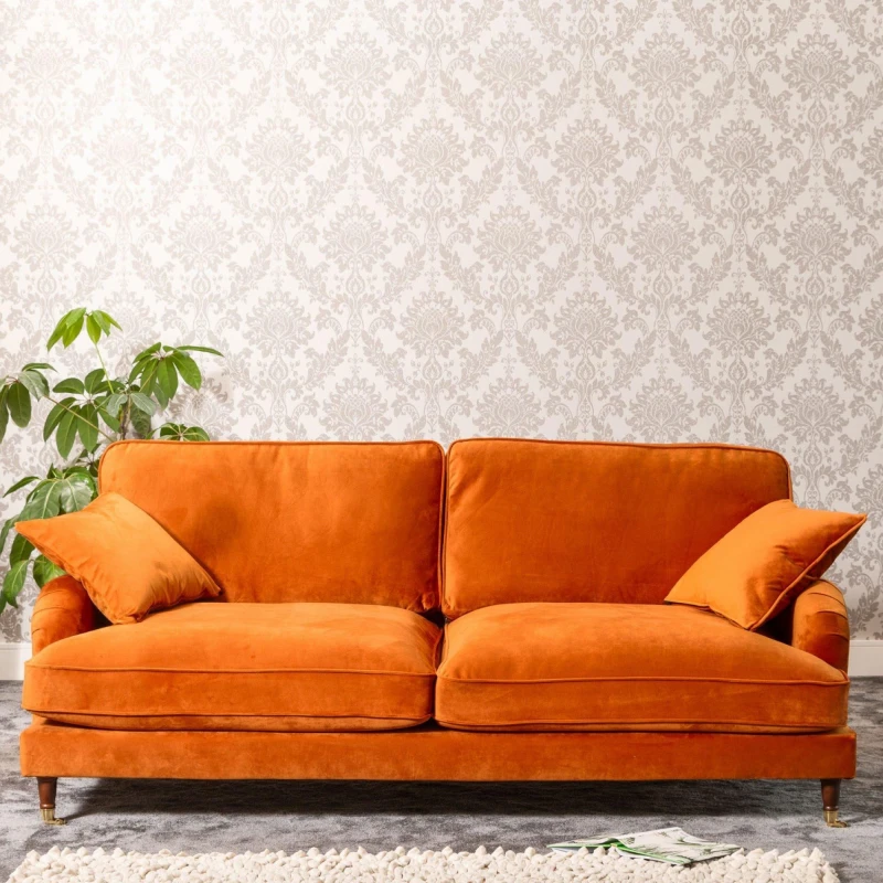Image of Artemis Home Mackenzie 4 Seat Sofa in Burnt Orange Burnt Orange Unisex