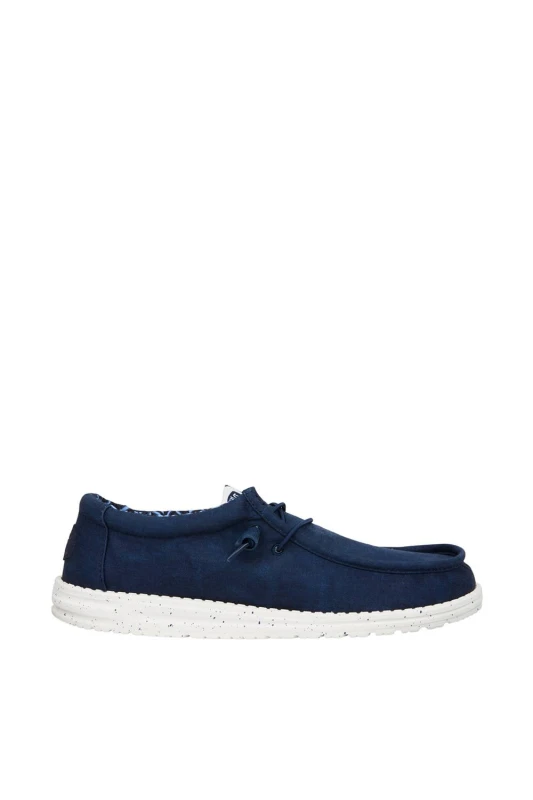 Image of HEYDUDE wally trainers in navy Navy UK 7 (EU 41)