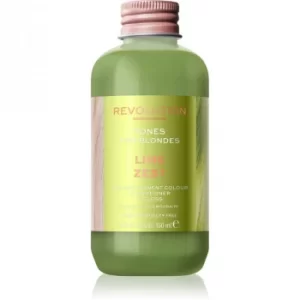 Image of Revolution Haircare Tones For Blondes Tinted Balm for Blonde Hair Shade Lime Zest 150ml