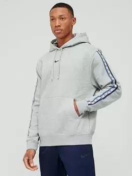 Image of Nike NSW Repeat Fleece Pullover Hoodie - Dark Grey Size M Men