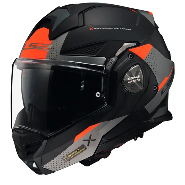 Image of LS2 FF901 Advant X Oblivion Matt Black Titanium Modular Helmet Size S