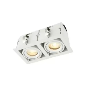 Image of Netlighting Garrix LED Twin Tiltable Recessed Light Matt White