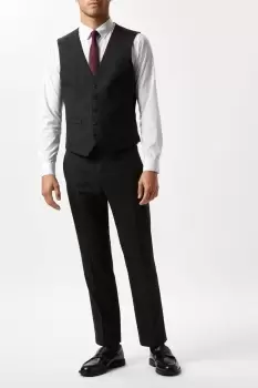 Image of Plus And Tall Tailored Charcoal Essential Waistcoat