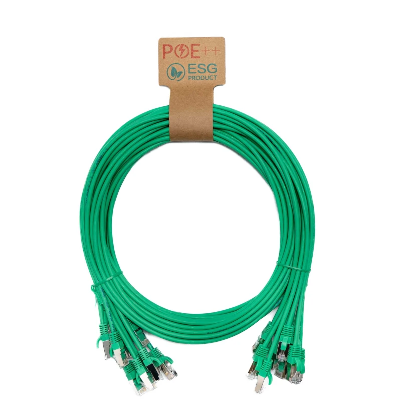 Image of Cablenet Cablenet 3m Cat6a RJ45 Green S/FTP LSOH 26AWG Snagless Booted Patch Lead (PK 10) 65-3030P