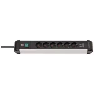 Image of Brennenstuhl 1391030610 Power strip (+ switch) Silver-black PG connector