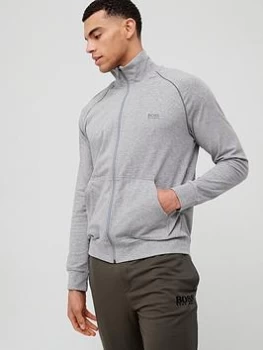 Image of Hugo Boss Mix and Match Lounge Zip Through Jacket Open Grey Size S Men