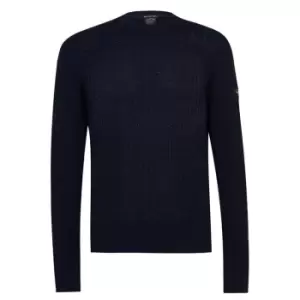 Image of Paul And Shark Cable Knit Sweater - Blue