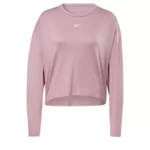 Image of Reebok ACTIVCHILL+COTTON Long-Sleeve Top Womens - Infused Lilac