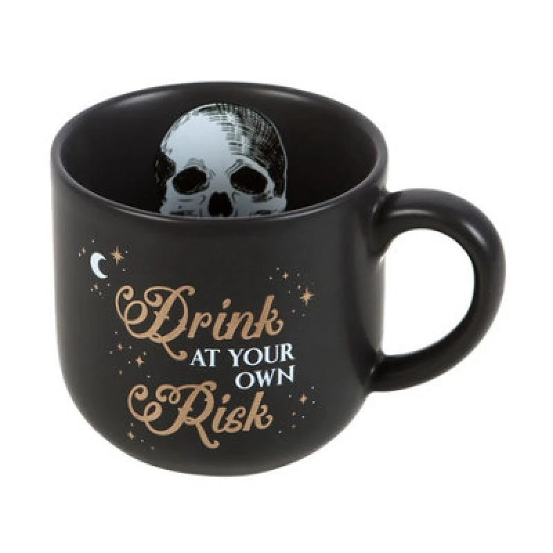Image of Something Different Something Different Drink at Your Own Risk Mug in Black One Size Unisex 5063470535880
