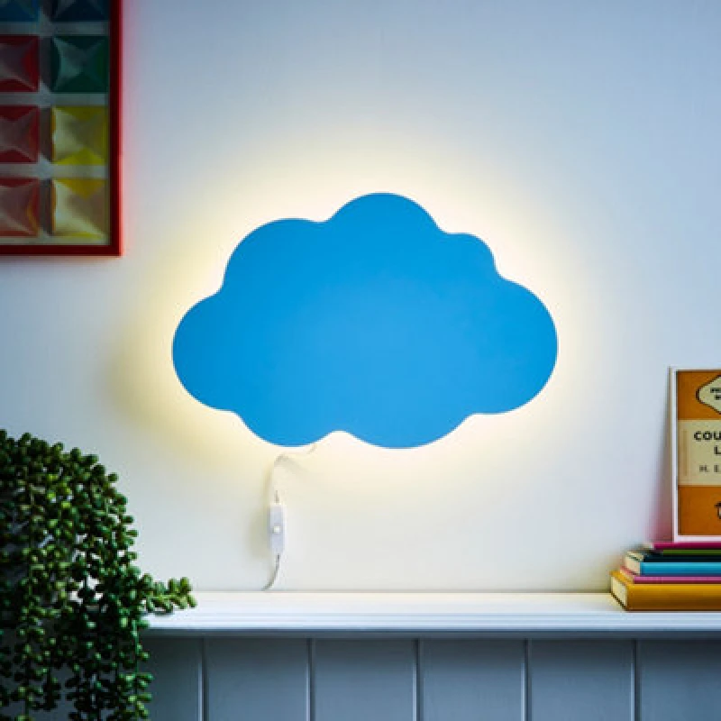 Image of BHS Lighting Glow Cloud Wall Light Blue