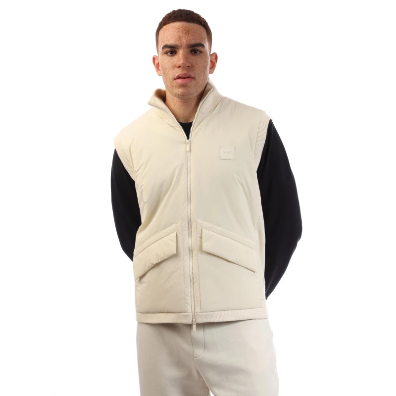 Image of Boss Mens P Dragone Knitted Top Open White male L