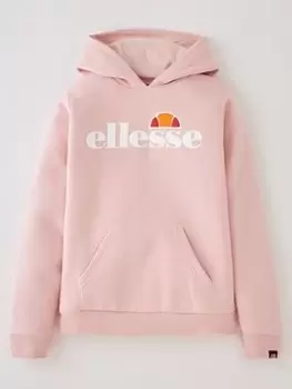 Image of Ellesse Junior Girls Core Isobel Pullover Hoodie - Light Pink, Size 13-14 Years, Women