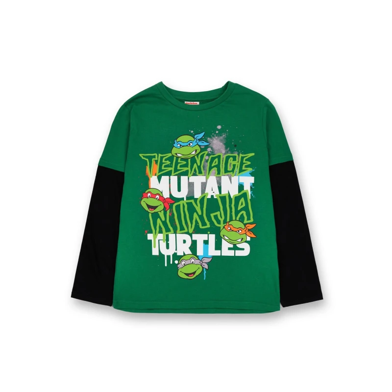 Image of Teenage Mutant Ninja Turtles Long Sleeved T-Shirt Green male
